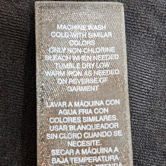 Travelers by Chico's Black Open Front Cardigan with Roushed Wrists Chico 3 US 16 - Picture 6 of 9